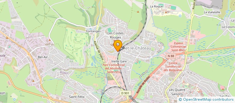 localisation de l'entreprise SCI DF INVESTISSEMENT  ONET-LE-CHATEAU