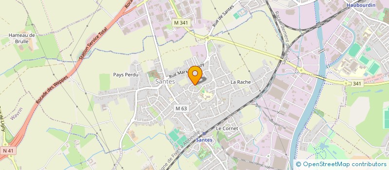 localisation de l'entreprise SCI DF WEPPES  SANTES