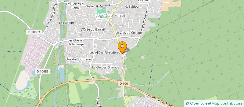 localisation de l'entreprise SCI DFGM à LEGE-CAP-FERRET