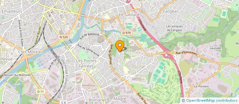 localisation de l'entreprise SCI DFI à LIMOGES
