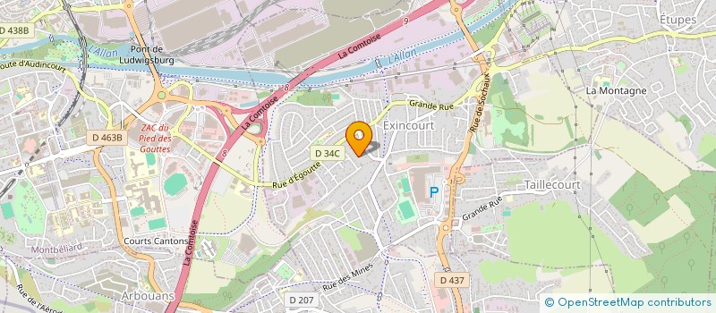 localisation de l'entreprise SCI DG à EXINCOURT
