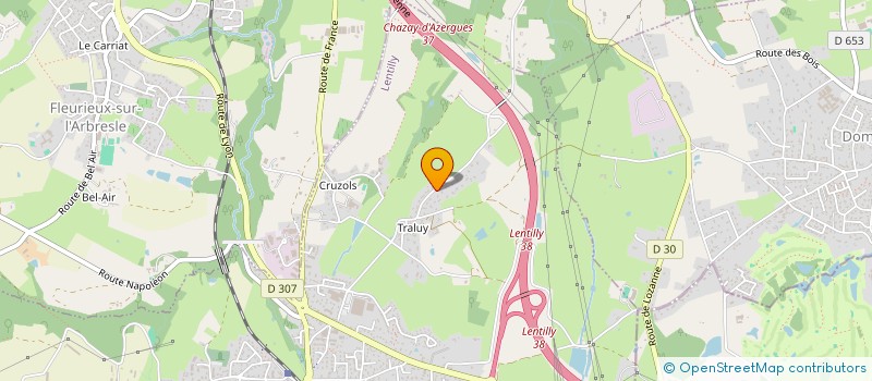 localisation de l'entreprise SCI DG IMMO  LENTILLY