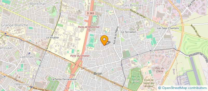 localisation de l'entreprise SCI DGB  BRON