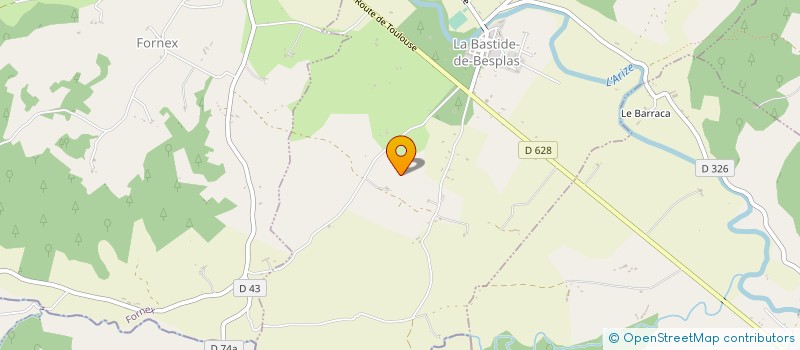 localisation de l'entreprise SCI DHARMA à LA BASTIDE-DE-BESPLAS
