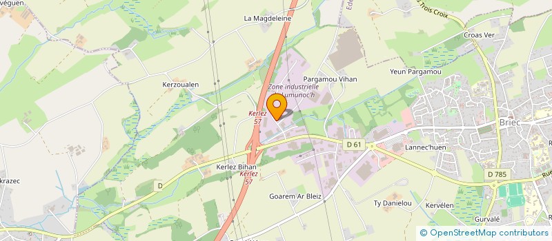 localisation de l'entreprise SCI DHJT  BRIEC