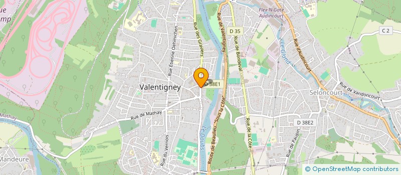 localisation de l'entreprise SCI DHLST  VALENTIGNEY