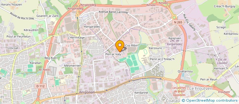 localisation de l'entreprise SCI DHSU  GUIPAVAS