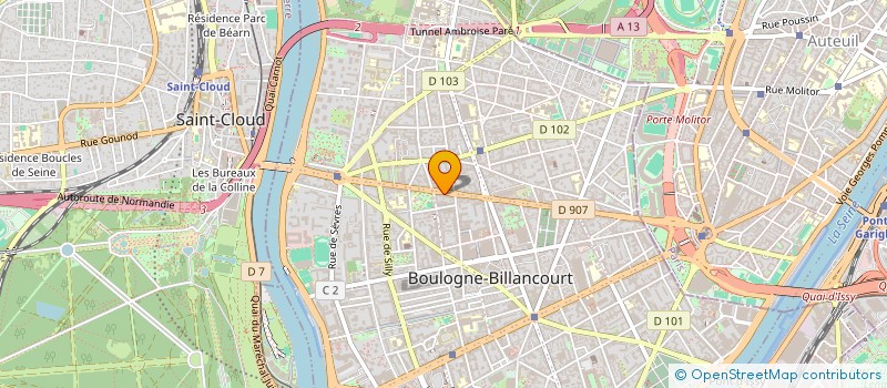 localisation de l'entreprise SCI DI 23 BIS ROUTE DE HOUDAN à BOULOGNE-BILLANCOURT