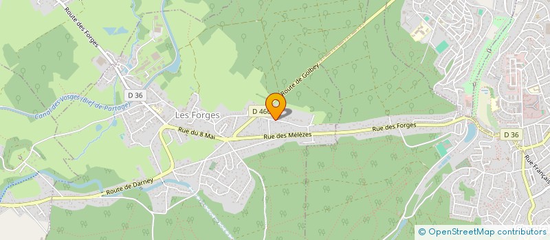 localisation de l'entreprise SCI DI BARIANO  LES FORGES