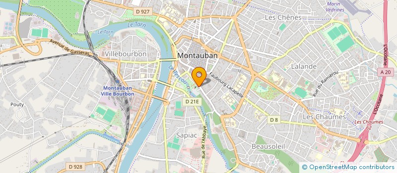 localisation de l'entreprise SCI DI FBG DU MOUSTIER  MONTAUBAN