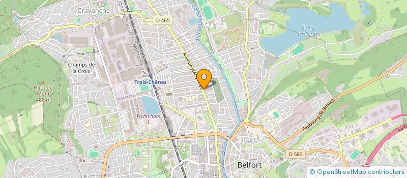 localisation de l'entreprise SCI DIACOLR  BELFORT