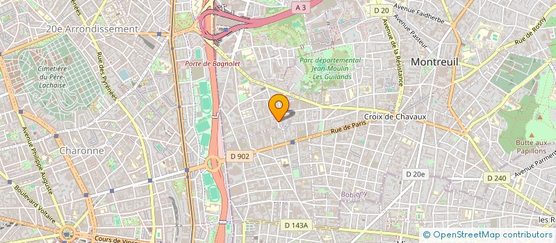 localisation de l'entreprise SCI DIAGONALE IMMO à BAGNOLET