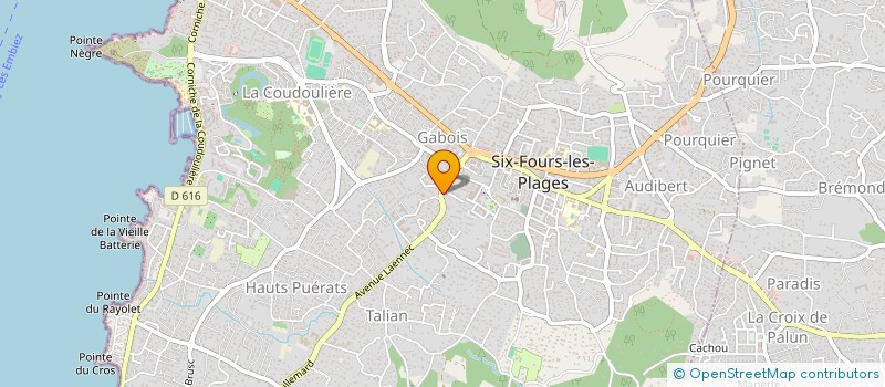 localisation de l'entreprise SCI DIANA à SIX-FOURS-LES-PLAGES