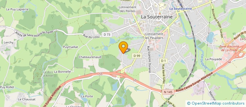 localisation de l'entreprise SCI DIAZOU  LA SOUTERRAINE