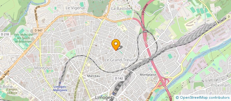 localisation de l'entreprise SCI DIEGO VELASQUEZ à LIMOGES
