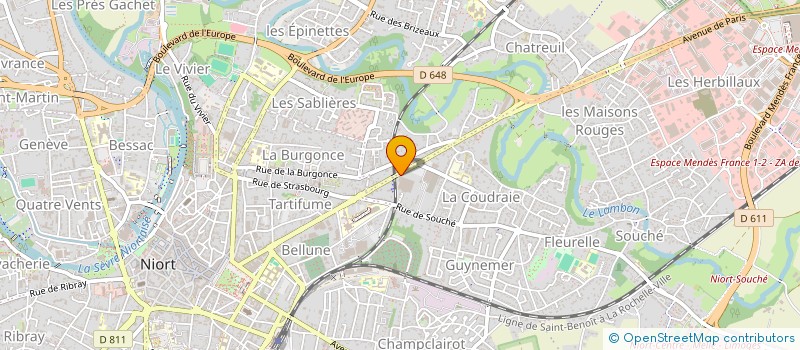 localisation de l'entreprise SCI DIF  NIORT