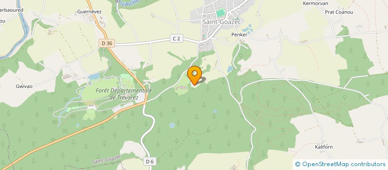 localisation de l'entreprise SCI DIGIROC  SAINT-GOAZEC