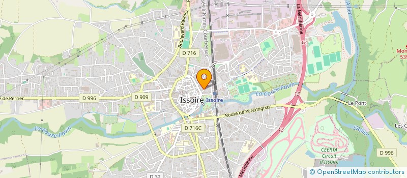 localisation de l'entreprise SCI DIGITAL  ISSOIRE