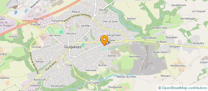 localisation de l'entreprise SCI DILATUD  GUIPAVAS