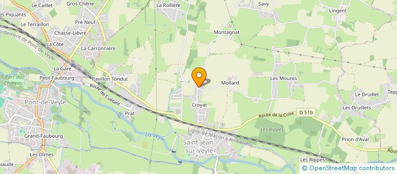 localisation de l'entreprise SCI DILICO  SAINT-JEAN-SUR-VEYLE