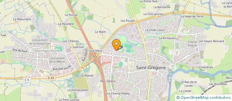 localisation de l'entreprise SCI DIM  SAINT-GREGOIRE