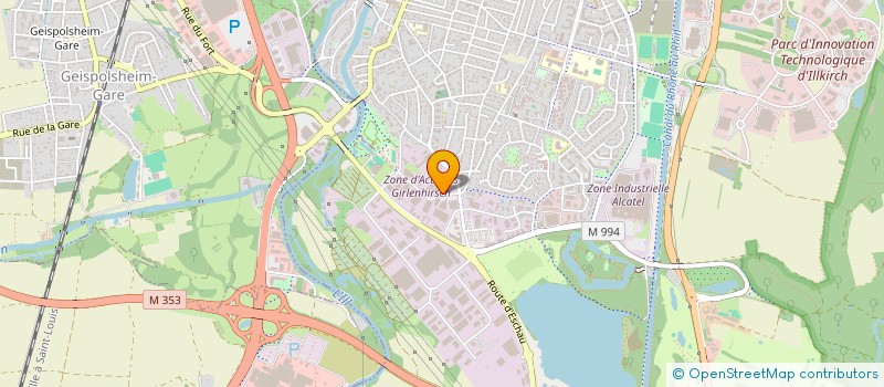 localisation de l'entreprise SCI DIM'INVEST  ILLKIRCH-GRAFFENSTADEN