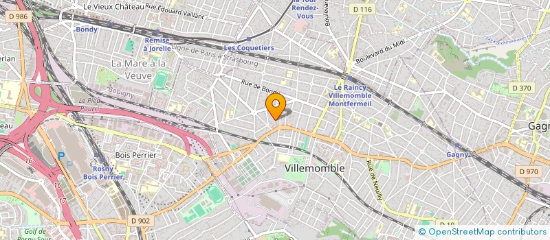 localisation de l'entreprise SCI DINA à VILLEMOMBLE