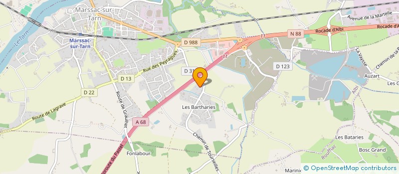 localisation de l'entreprise SCI DINECO  MARSSAC-SUR-TARN