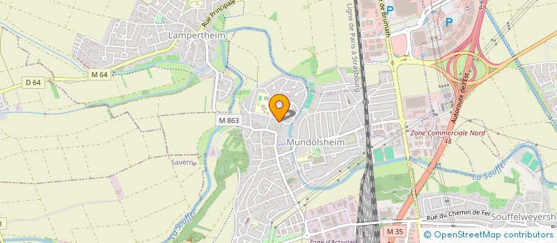 localisation de l'entreprise SCI DINEL 2  MUNDOLSHEIM