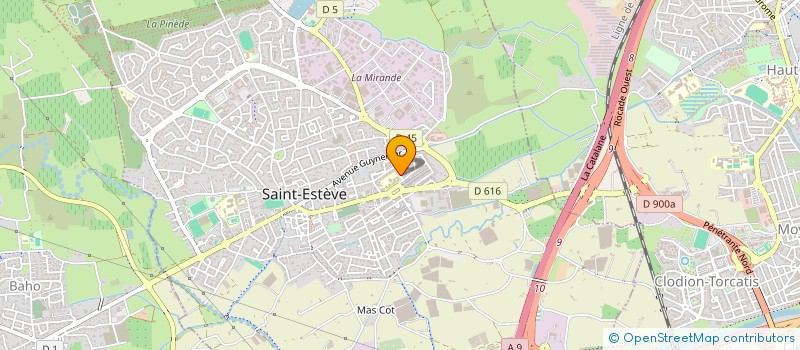 localisation de l'entreprise SCI DIONYSOS  ST ESTEVE