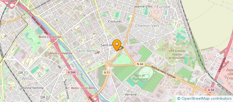 localisation de l'entreprise SCI DIOTEAM  REIMS