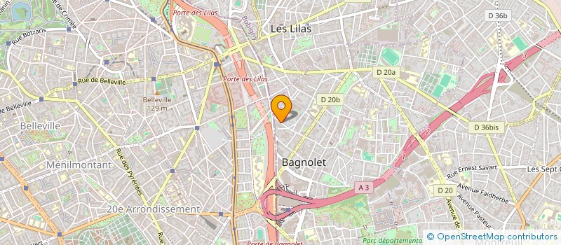 localisation de l'entreprise SCI DIR  BAGNOLET