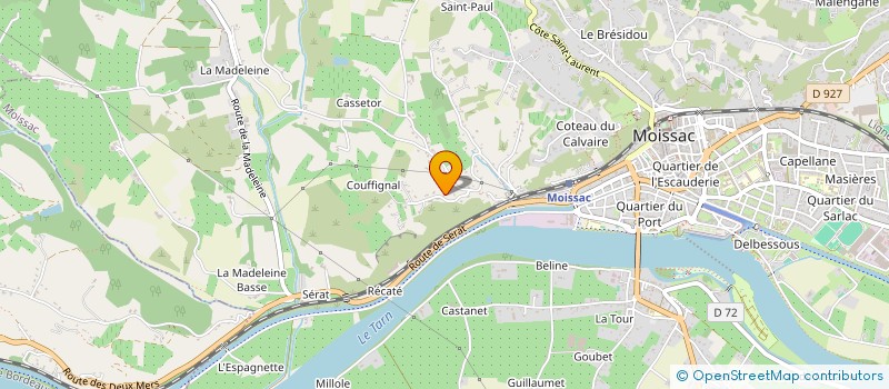 localisation de l'entreprise SCI DIRAC  MOISSAC