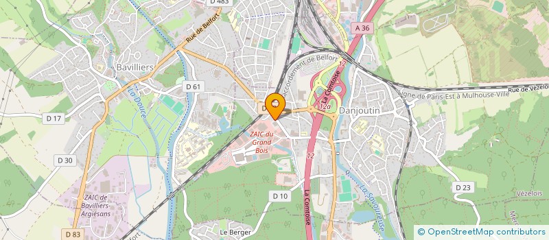 localisation de l'entreprise SCI DIRAUG à DANJOUTIN