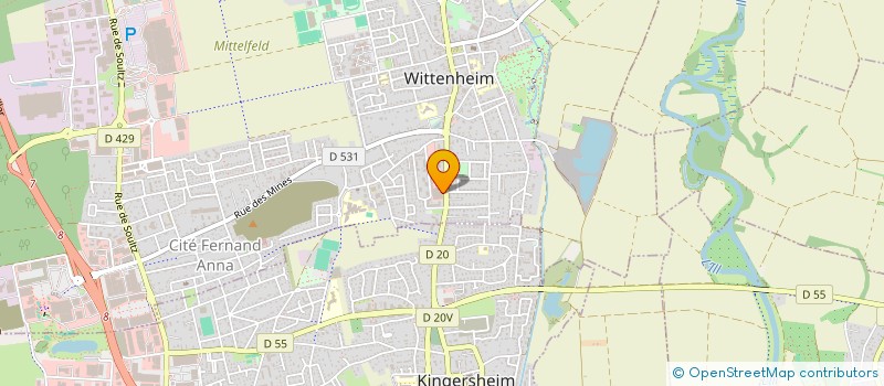 localisation de l'entreprise SCI DIRINVEST  WITTENHEIM