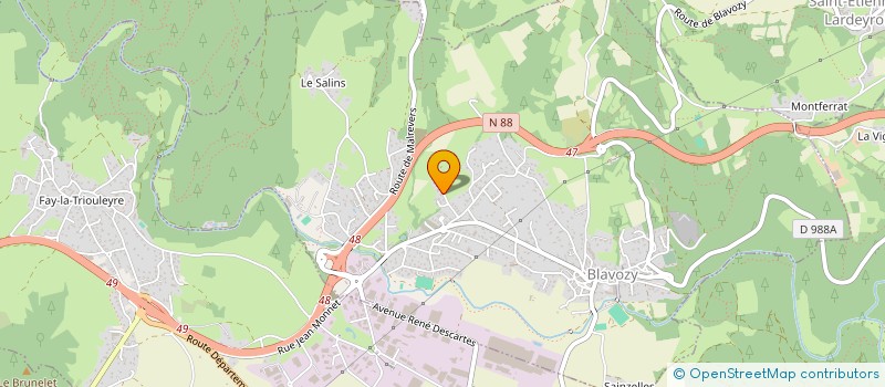 localisation de l'entreprise SCI DIRO  BLAVOZY