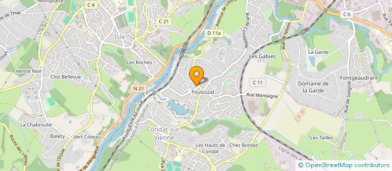 localisation de l'entreprise SCI DIVACABA  CONDAT-SUR-VIENNE