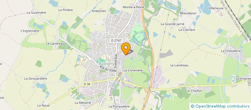 localisation de l'entreprise SCI DIVEL  AUBIGNY-LES CLOUZEAUX