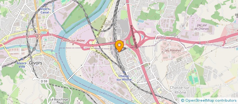 localisation de l'entreprise SCI DJ  CHASSE-SUR-RHONE