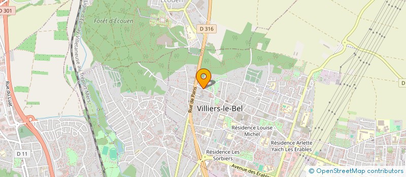 localisation de l'entreprise SCI DJABALI ET FRERES  VILLIERS-LE-BEL
