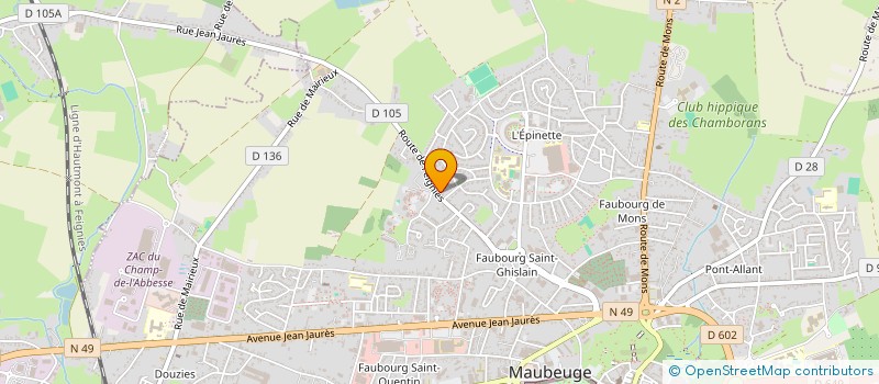 localisation de l'entreprise SCI DJABALI GESTION IMMO à MAUBEUGE