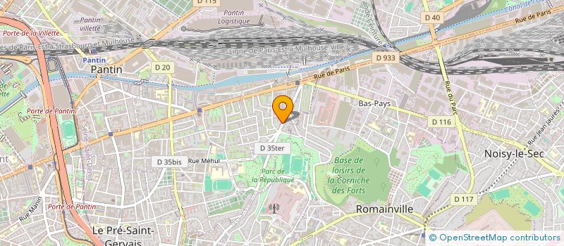 localisation de l'entreprise SCI - DJAMEL 1  PANTIN
