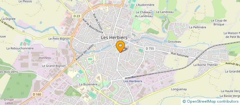 localisation de l'entreprise SCI DJB IMMO à LES HERBIERS