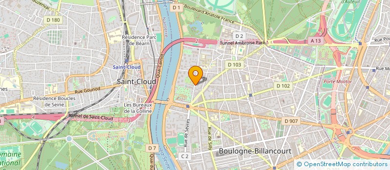 localisation de l'entreprise SCI DJBER à BOULOGNE-BILLANCOURT