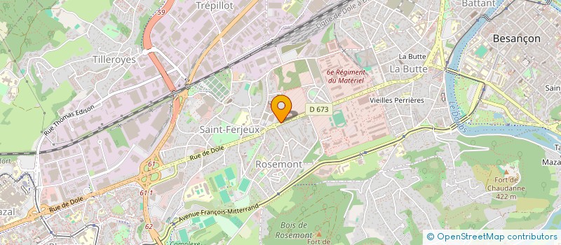 localisation de l'entreprise SCI DJJS  BESANCON