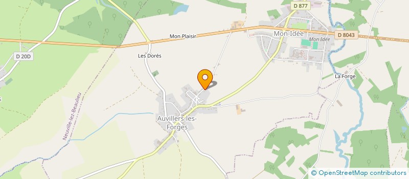 localisation de l'entreprise SCI DJMS  AUVILLERS-LES-FORGES