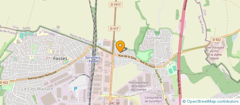 localisation de l'entreprise SCI DJOUHRI  SURVILLIERS