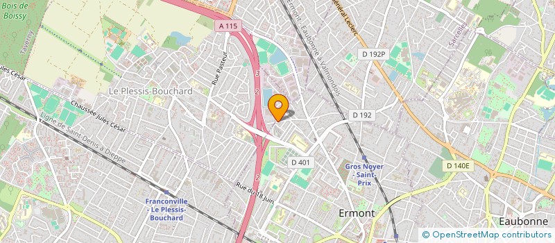 localisation de l'entreprise SCI DL à ERMONT