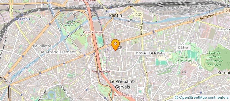 localisation de l'entreprise SCI DM IMMO  PANTIN