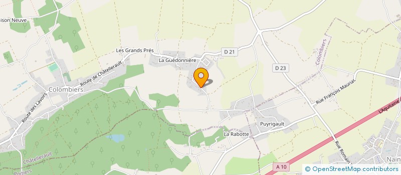 localisation de l'entreprise SCI DMD  COLOMBIERS